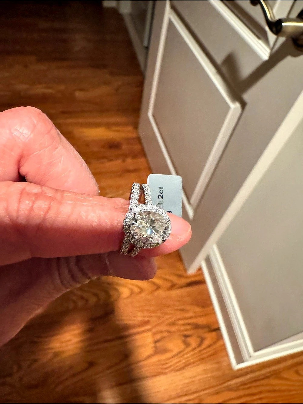 Moissanite Ring in Silver NWT
